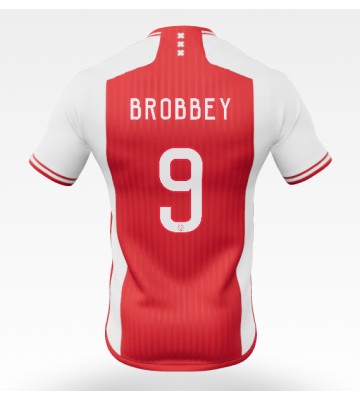 Ajax Brian Brobbey #9 Replika Hjemmebanetrøje 2023-24 Kortærmet